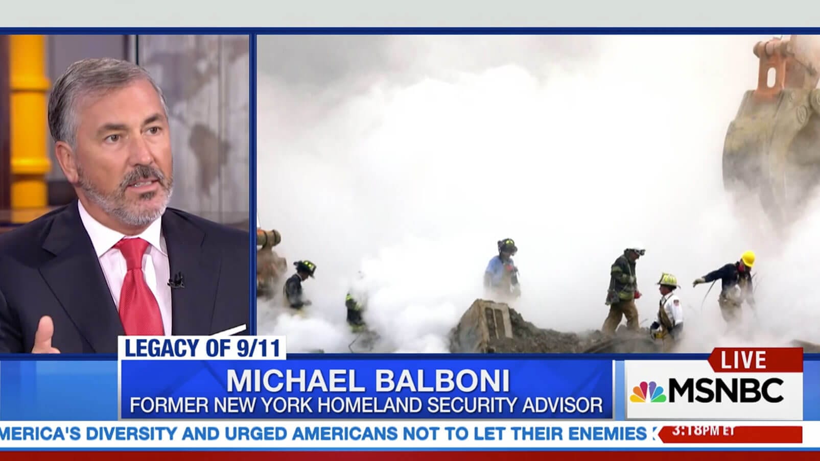 “Security and Health Concerns Continue After 9/11” Michael Balboni on MSNBC (09-11-16)